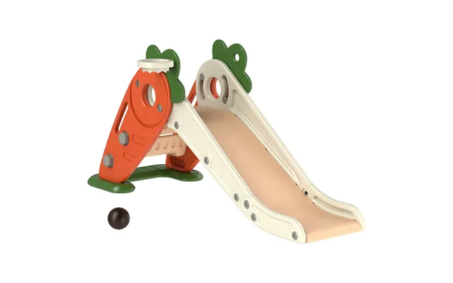 Aiyaplay 3 In 1 Foldable Toddler Slide With Basketball Hoop - Climber