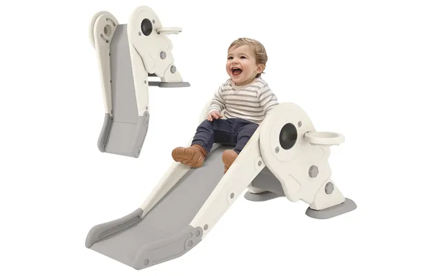 Aiyaplay 3 In1 Kids Slide With Basketball Hoop - Climber