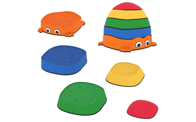 Aiyaplay 5pcs Sensory Stepping Stones For Toddlers - Frog-shaped Kids Stepping Stones Set With Anti-slip Edging For Ages