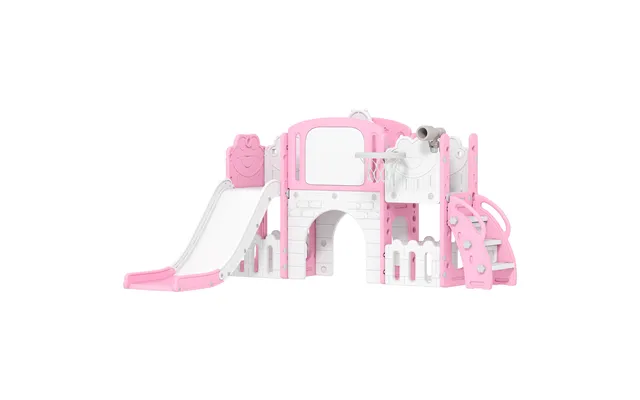 Aiyaplay 7 In 1 Toddler Slide Set With Basketball Hoop - Climbing Frame