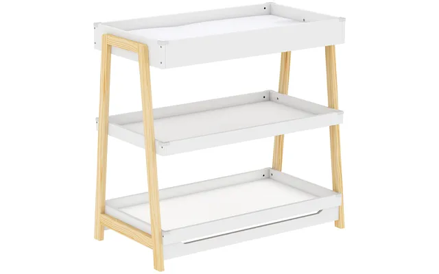 Aiyaplay Baby Changing Table With 2 Storage Shelves - Nursery Diaper Changing Unit With Waterproof Changing Mat
