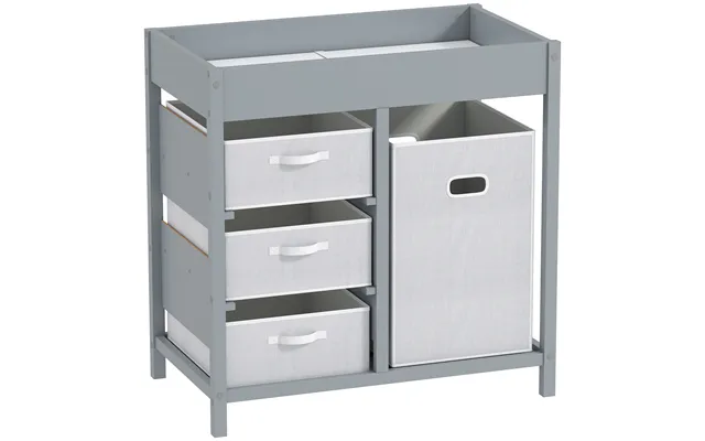 Aiyaplay Baby Changing Unit With 4 Storage Drawers - Mat For Bedroom Nursery