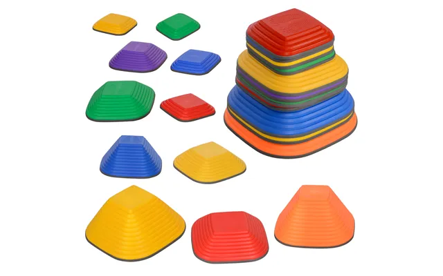 Aiyaplay Balance Stepping Stones For Kids - 11pcs Non-slip Stackable River Stones