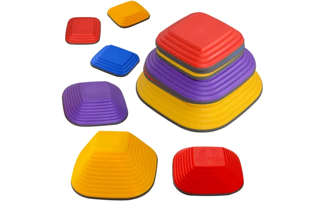 Aiyaplay Balance Stepping Stones For Kids - 6pcs Non-slip Stackable River Stones