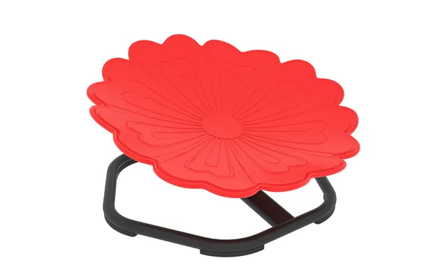 Aiyaplay Flower-shaped Sensory Spinning Chair With Non-slip Base For Balance Coordination - Red