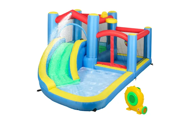 Aiyaplay Inflatable Bouncy Castle With 550w Blower - Basketball Hoop