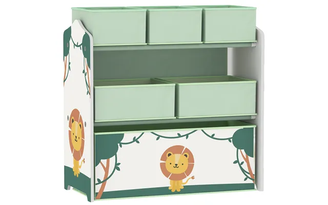 Aiyaplay Kids Toy Storage Units - 3-tier Toy Organiser Shelf With 6 Removable Boxes For Kids