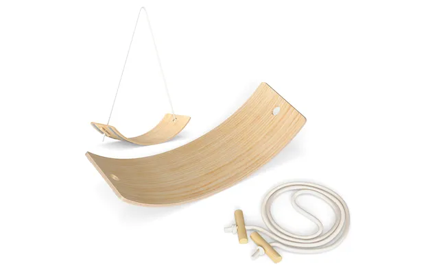 Aiyaplay Kids Wooden Balance Board With Rope - Wooden Wobble Board With Felt For Sensory Play