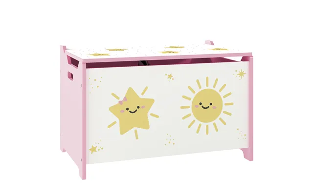 Aiyaplay Toy Box With Lid - Safety Hinges And Groove Handles