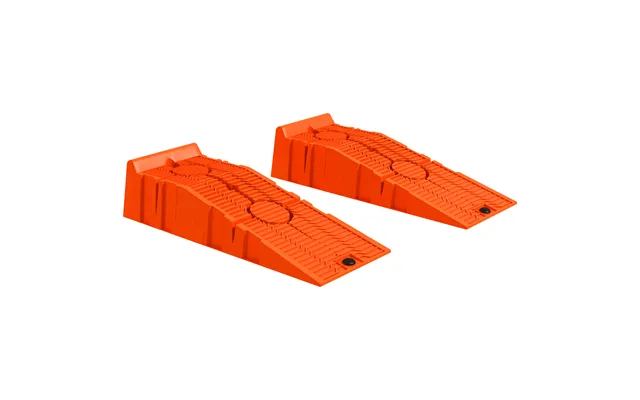Durhand 1 Pair Heavy Duty 5 Ton Plastic Garage Workshop Car Service Ramps Lifting Automotive Vehicle Portable - Orange A