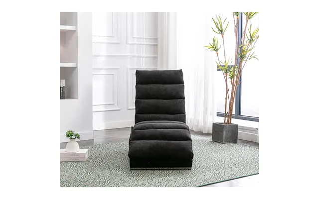 Fabric Relaxation Chaise Longue With Gentle Vibration - Contoured Ergonomic Floor Lounger With Side Pocket