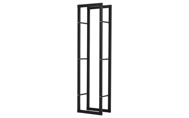 Homcom 150cm Tall Metal Firewood Log Holder Rack Double Tier W Balanced Base Side Rails Indoor Outdoor Traditional Firep