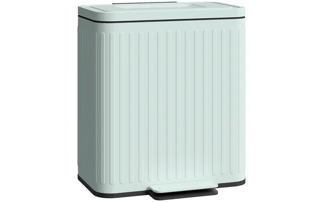 Homcom 2 X 20l Double Bin For Recycling And Waste - Fingerprint-proof Pedal Bin With Lid product image