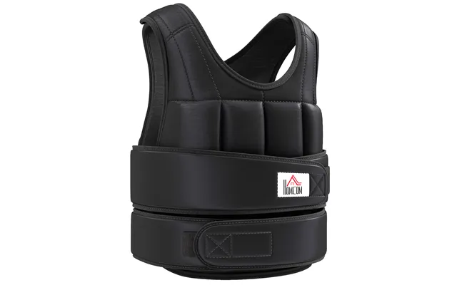 Homcom 20kg Adjustable Metal Sand Weight Vest Black