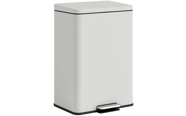Homcom 20l Kitchen Bin With Soft-close Lid And Stay-open Function - Pedal Bin With Removable Inner Bucket For Kitchen