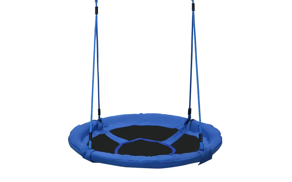 Homcom 40 Inch 100 Cm Tree Swing Round Kids Nest Swing Seat For Outdoor Backyard Garden Play Activity Blue