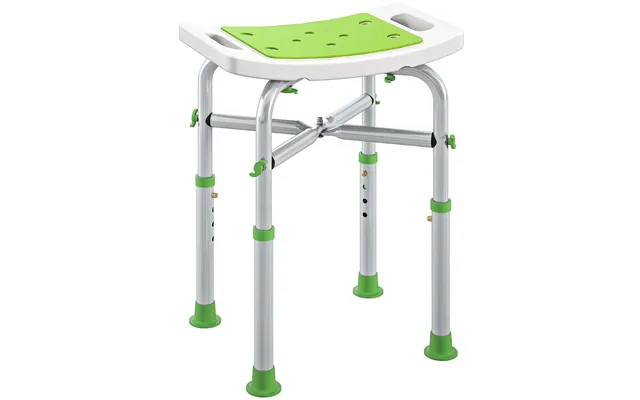 Homcom 44-51.5cm Aluminium Frame Shower Bath Stool - Green product image