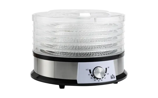 Homcom 5 Tier Food Dehydrator - 250w Stainless Steel Food Dryer Machine W Adjustable Temperature For Drying Fruit