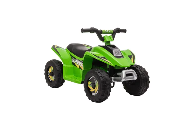 Homcom 6v Kids Electric Toy Car Atv Toy Quad Bike Four Big Wheels W Forward Reverse Functions Toddlers Aged 18-36 Months