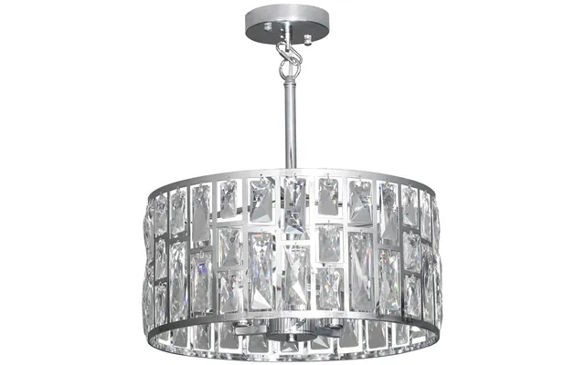 Homcom 72 Glass Crystallite Chandelier - Silver-tone