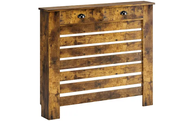 Homcom 95.5h X 111wcm Radiator Cover, With Drawer - Rustic Brown