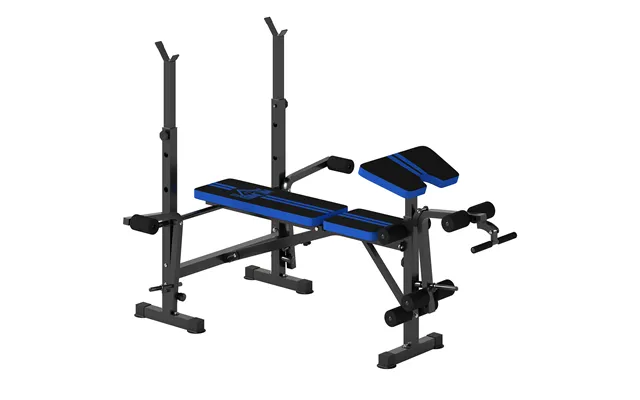 Homcom Adjustable Weight Bench With Leg Developer Barbell Rack For Weight Lifting And Strength Training Multifunctional