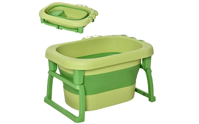 Homcom Baby Bath Tub For Newborns To Toddlers - Collapsible Non-slip Portable Bath With Stool Seat For Infants