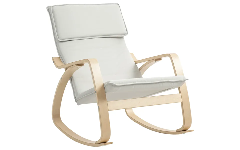 Homcom Comfortable Relax Rocking Chair - Upholstered Lounge Chair Recliner With High Back And Headrest For Living Room
