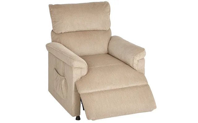 Homcom Corduroy Electric Massage Recliner - Brown