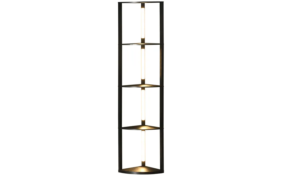 Homcom Corner Floor Lamp For Living Room Bedroom With Dimmable Warm White Led Light - Modern Tall Standing Lamp