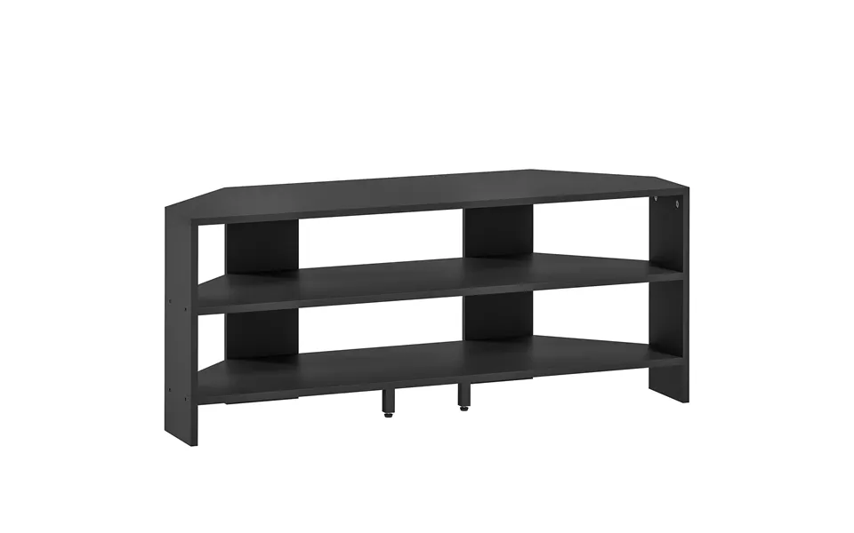 Homcom Corner Tv Stand With 2 Open Shelves For 47 Inch Tv - Black