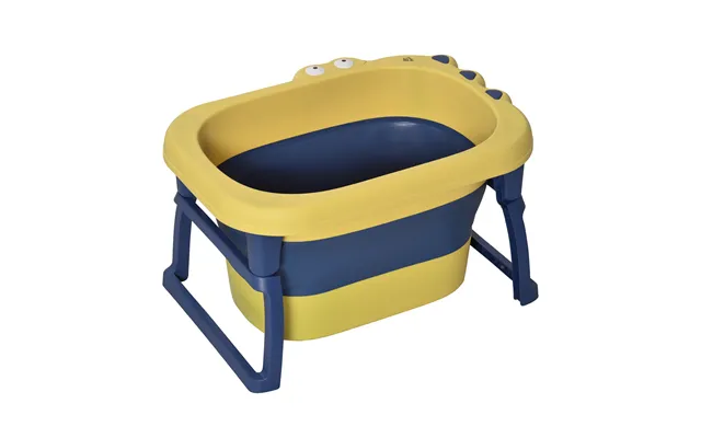 Homcom Crocodile Cove Collapsible Baby Bath With Non-slip Seat - Portable Design