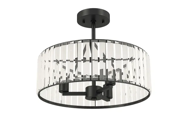 Homcom Crystal Ceiling Light - Semi Flush Mount Modern Crystal Chandelier Ceiling Light