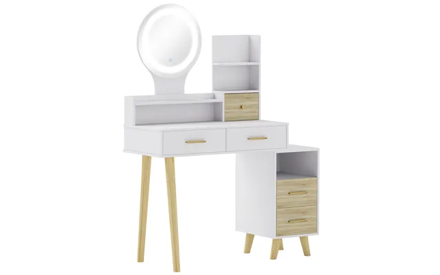 Homcom Elegant Dressing Table, With Storage - White