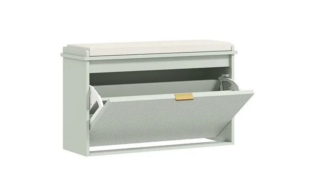 Homcom Elegant Eight Shoe Bench, With Top Seat - Green