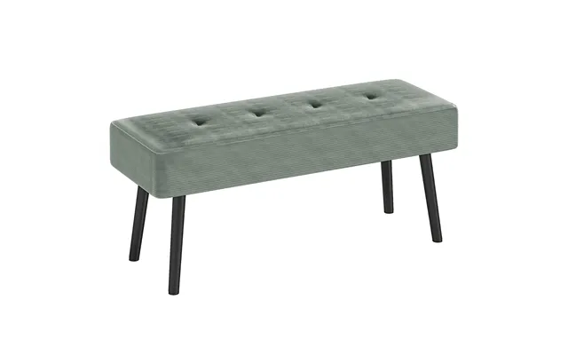 Homcom End Of Bed Bench - Corduroy Bedroom Bench With Thick Padding And Steel Legs