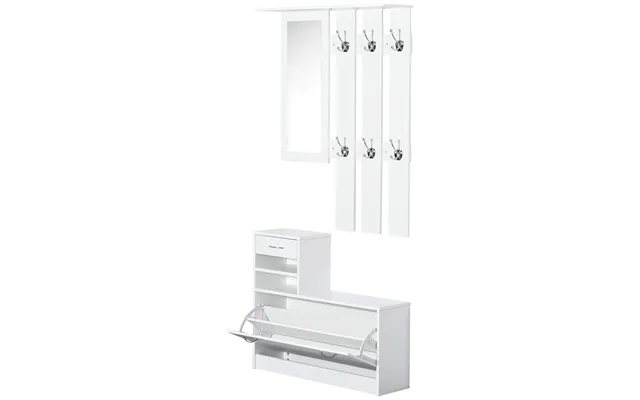 Homcom Entryway Furniture Set-white