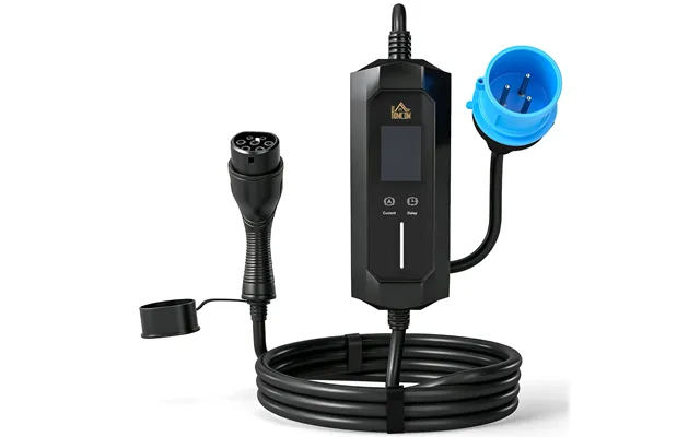 Homcom Ev Charger 7kw Type 2 To Cee 32a Plug With Uk Adapter - 10 M
