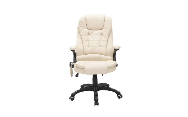 Homcom Executive Office Chair With Massage And Heat - High Back Pu Leather Massage Office Chair With Tilt And Reclining 