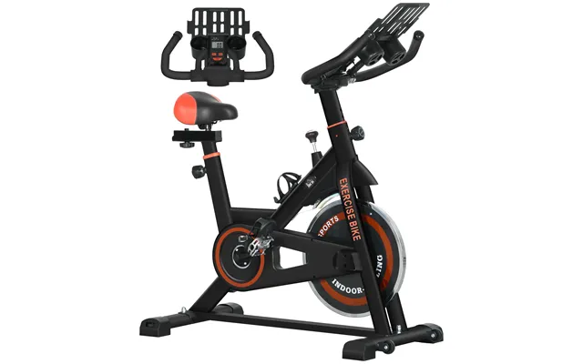 Homcom Exercise Bike - 8kg Flywheel Stationary Bike Indoor Cycling Machine With Adjustable Resistance Seat Handlebar