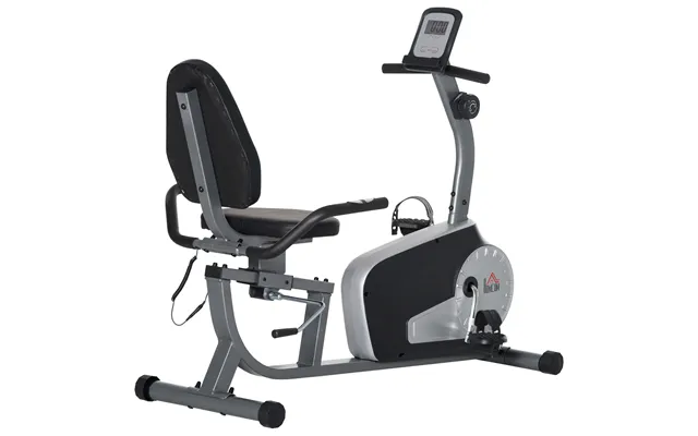 Homcom Exercise Bike With Lcd Display - Stationary Bike With Quiet 8-level Magnetic Resistance