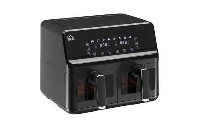 Homcom Family Air Fryer - 8l Double Air Fryer Oven W 8 Presets