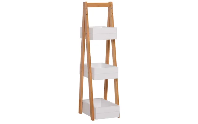 Homcom Freestanding 3 Tier A Frame Shower Caddy - Bathroom Storage Rack Shelf Organiser