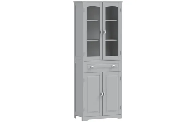 Homcom Freestanding Kitchen Cupboard - Storage Cabinet With 2 Adjustable Shelves