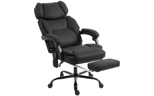 Homcom High Back Vibration Massage Office Chair Heated Reclining Computer Chair W Adjustable Height - Swivel Wheels