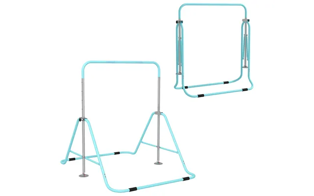Homcom Kids Gymnastics Bar W Adjustable Height - Foldable Horizontal Bars