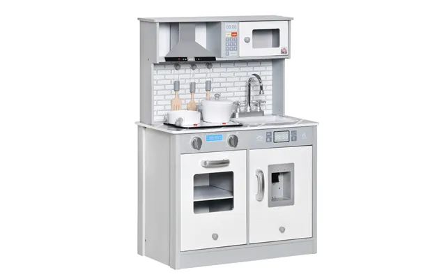 Homcom Kids Kitchen Play Cooking Toy Set - Educational Pretend Role Playset Game W Sound & Light Effect product image