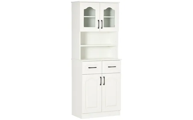 Homcom Kitchen Cupboard - Freestanding Storage Cabinet With 2 Adjustable Shelves