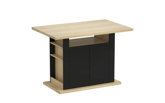 Homcom Kitchen Island With Spice Rack - Kitchen Storage With Large Tabletop For 4 People