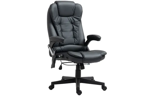 Homcom Massage Chair With Heat - High Back Pu Leather Executive Office Chair W Tilt And Reclining Function
